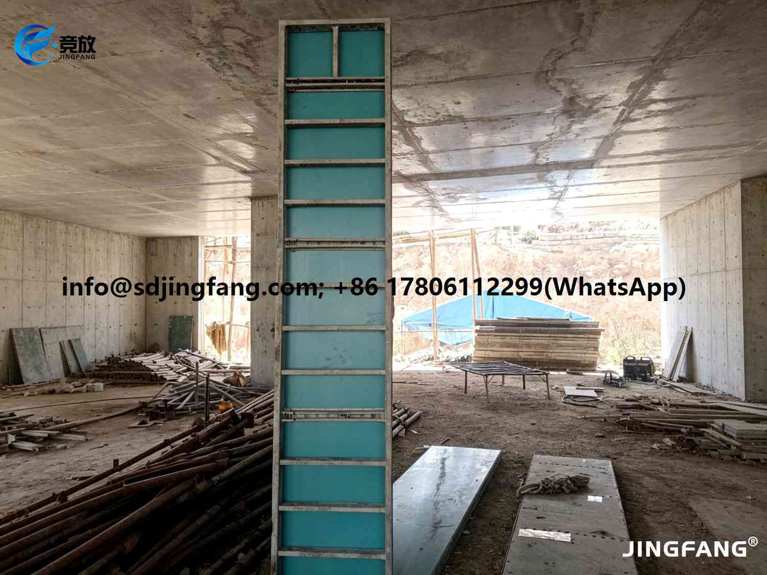 18mm Turquoise Plastic Formwork Sheets for Column Construction – Overseas Project (4)