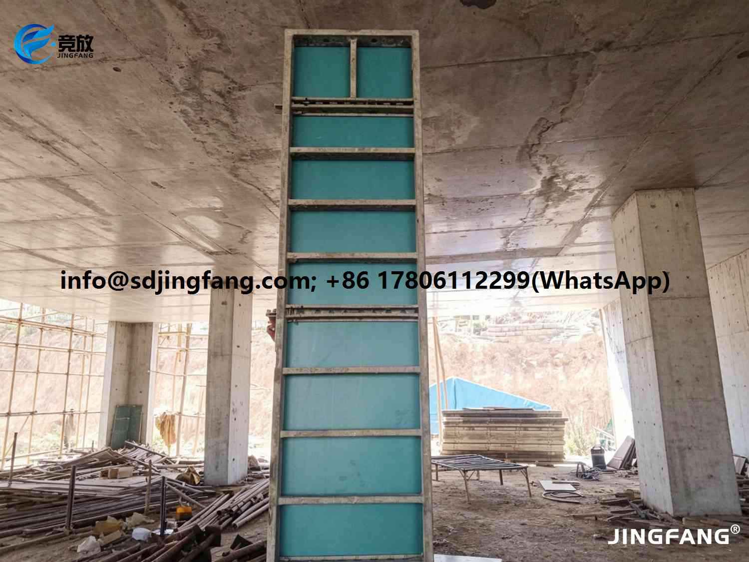 18mm Turquoise Plastic Formwork Sheets for Column Construction – Overseas Project (1)
